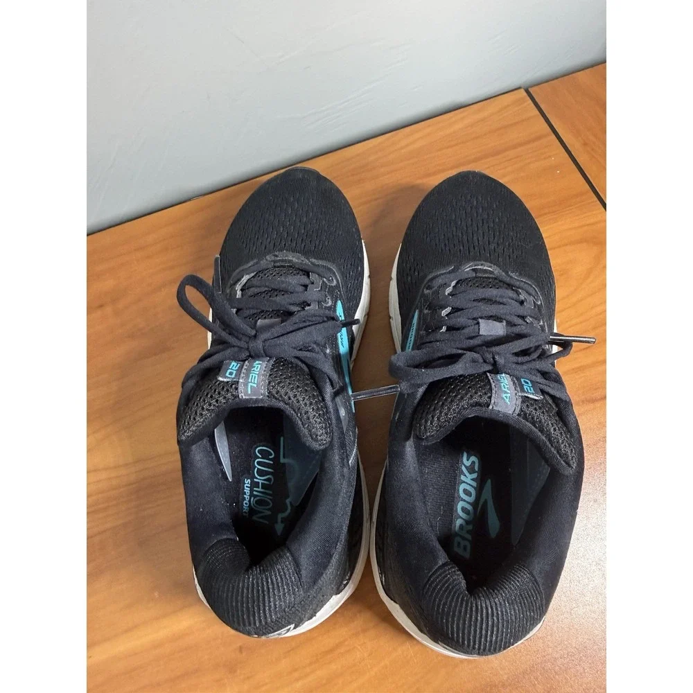 Brooks Ariel 20 Running Shoes Black Teal Mesh Women's Size 8.5B